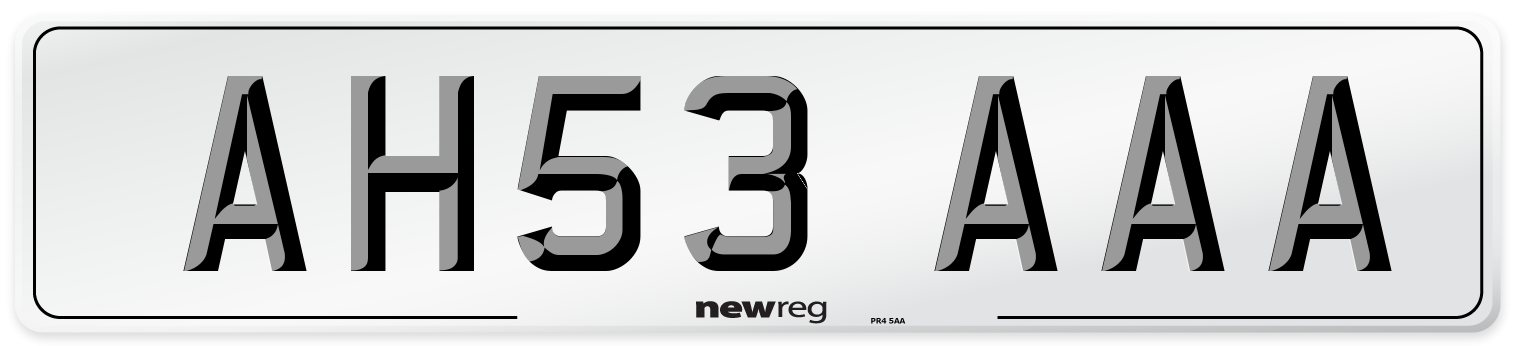AH53 AAA Number Plate from New Reg